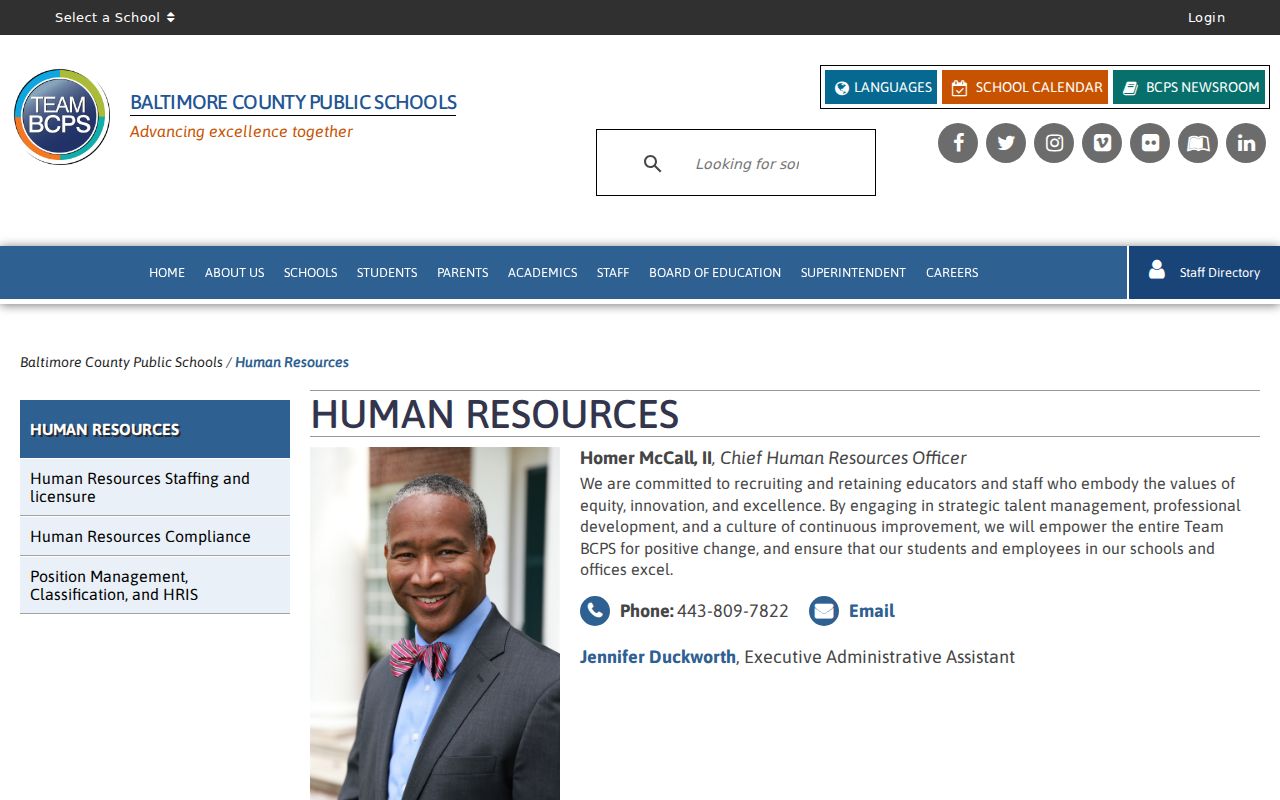 Catonsville people directories Baltimore County Public Schools roster